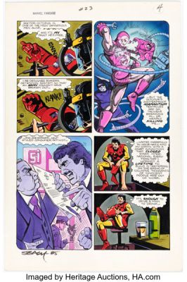Ken Steacy Marvel Fanfare #23 Iron Man Story Page 4 Original Art (Marvel, 1985). | Heritage