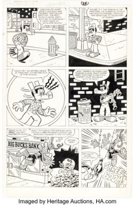 Joe Albelo and Pierre Fournier Marvel Tales #207 Spider-Ham Story Page 2 Original Art (Marvel, 1988).