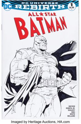 Jason Johnson All Star Batman #1 Sketch Edition Original Art (DC, 2016) Condition: NM.