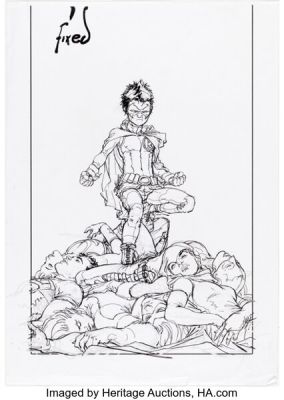 Frank Quitely Teen Titans #89 Variant Cover Preliminary Original Art (DC, 2011). | Heritage