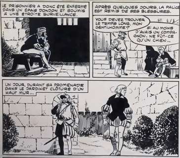 Fred Funcken - Originele pagina ’La Verite sur la Palice - kortverhaal in Le Journal de  Tintin - (1957) | Catawiki