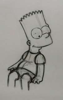 The Simpsons - Matt Groening - Bart Simpson - Includes COA - Original Cel Drawing | Catawiki