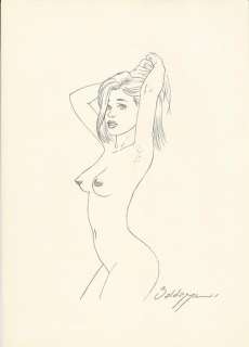 Baldazzini  - illustrazione originale "Tettine e ricrescita" - Page volante | Catawiki