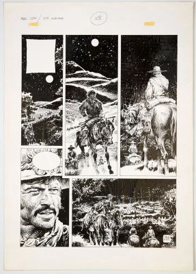 PALACIOS - Mac Coy,... - Lot 202 - PALACIOS - Mac Coy, planche n°28 à l‘encre de Chine...