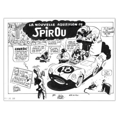 Olivier Schwartz | La nouvelle acquisition de Spirou - Illustration originale | Achetez de l’Art