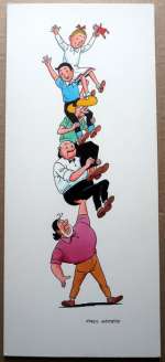 Suske en Wiske - Beroemde voorstelling van de toren - Tekening in inkt en ecoline | Catawiki