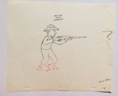 Tintin - Croquis préparatoire pour film d animation - Tintin Au Congo - (années 60) | Catawiki