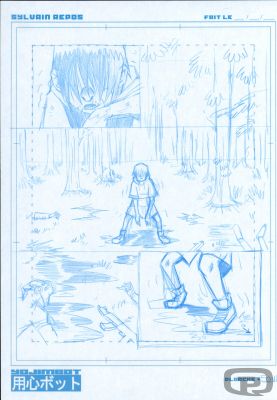 Sylvain Repos | Yojimbot, Volume 1, Storyboard Page 50, Version 02 - Original Artwork by Sylvain Repos | Pulp’s Art