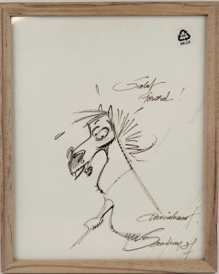 Jacques Sandron (1942-2019), Dessin Caricature Dédicacé, Stylo Et Mine de Plomb Sur Papier, Signé Et Daté 2007 En Bas À Droite, Dim. 29 X 23 Cm. | Lot 28 : | misc / divers