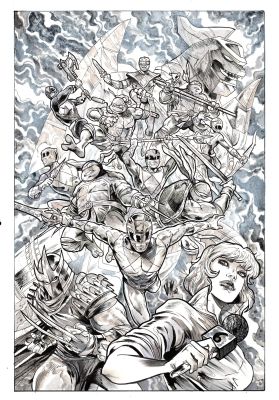 Vincenzo Riccardi | MMPR / TMNT III #3 Cover | Kirby’s Comic Art