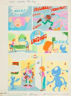 Szarlota Pawel (1947 - 2018) | Szarlota Pawel | "Jonka, Jonek i Kleks - Telemania", plansza nr 7, 1980 | Desa Unicum