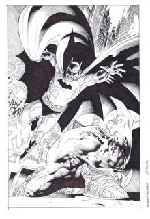 Gabriel Rodriguez | Batman/Maxx variant cover; 11-by-17 inches | Hero Initiative