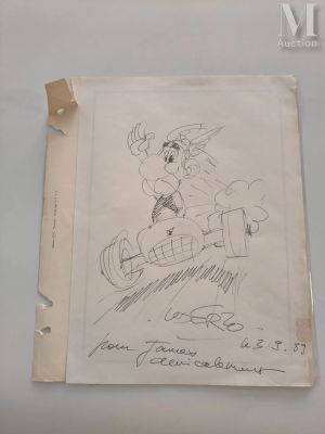 Uderzo, Albert (1927-2020) | Lot 146 : Astérix au volant | Millon
