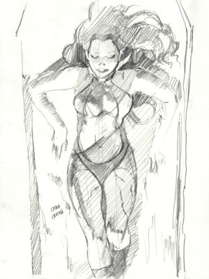 Ito | Vampirella: Year One #1 Cover Pencil Prelim | Kirby’s Comic Art