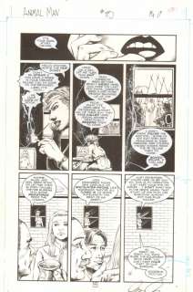 Fred Harper, Jason Temujin Minor - Animal Man #85 P. 19 - Phone Call To the Dr. - Signed