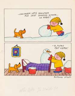 Bohdan Butenko (1931 - 2019) | Bohdan Butenko | "- Chciałem lepić bałwana ale jest bardzo zimno..." | Desa Unicum