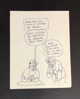 Vincino - "Craxi tra una mano e l’altra di Poker" Vignetta Originale (Master Of Drawing) - Loose page | Catawiki