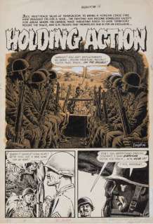 John Severin original artwork for Blazing Combat #2 complete 7-page story Holding Action .