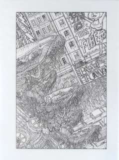 Geof Darrow original cover artwork for The Matrix Comics, Vol. 1.