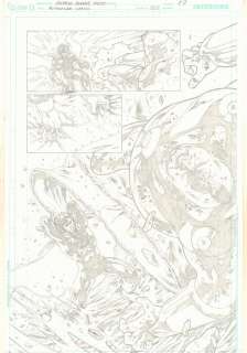 Geraldo Borges - adventure comics #522 p. 17 - mon-el vs. Sun killer action splash - 2011