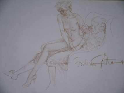 Erich von GÃ¶tha - Dessin original de Janice - Format: Â± 21 x 15 cm. | Catawiki