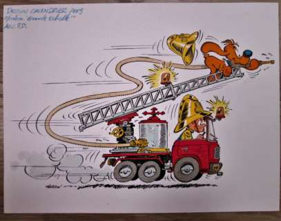Verron, Laurent - Dessin original - Boule & Bill - Calendrier 2009 - (2009) | Catawiki