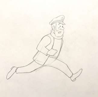 Tintin - Animation Production Drawing - Haddock - On a marché sur la lune - (années 60) | Catawiki