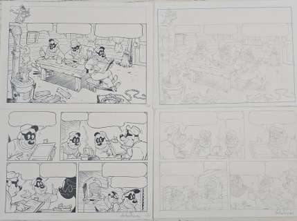 Tavola originale + Preliminare a matita Money is only Andrea Ferraris pag. 1A-1B | Venere Comic Art