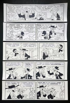 Snuffy Smith - Original Comic Strip Art - 5 Comics - Parson Tuttle | eBay US (Buy It Now)