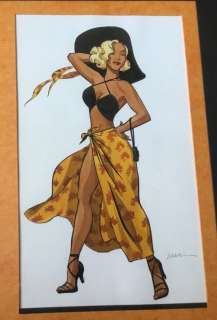 Marini - Dessin original pour un ex-libris - Pin-up - (1999) | Catawiki