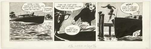 81: Raymond Rip Kirby daily 4/6/51 original comic art | Russ Cochran