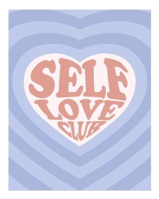 Retro Self-Love Club Wall Art Inspirational Heart Design Motivation | eBay Europe (Buy It Now)