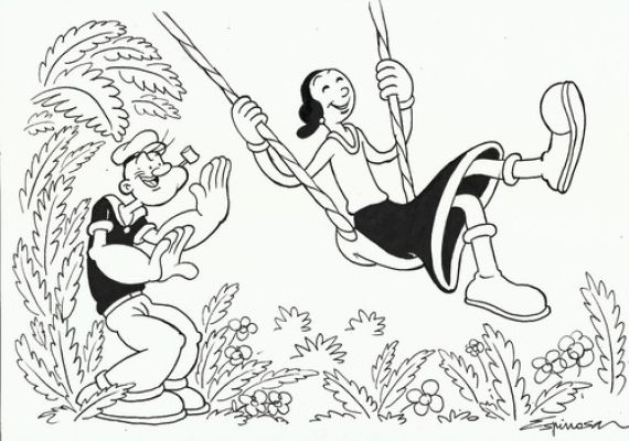 ORIGINAL ART - PEDRO ESPINOSA - ORIGINAL DRAWING - POPEYE - | eBay Europe