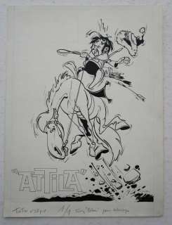 William Vance - Originele voorkaft weekblad Kuifje in inkt - Attila - (1964) | Catawiki