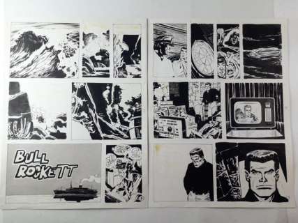 Angel Lito Fernandez - Bull Rockett - Coppia di tavole in sequenza - Loose page | Catawiki