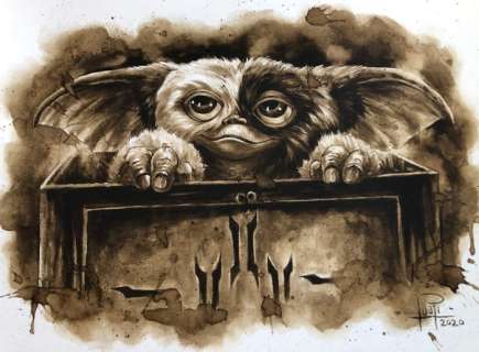 Original Coffee Painting - GIZMO (Gremlins) - Original Art (2020) | Catawiki