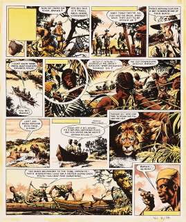  - Fraser of Africa/Eagle original artwork (1960) drawn, painted and signed by Frank Bellamy from The
