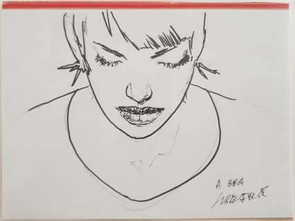 Liberatore - Dessin original visage féminin - Loose page | Catawiki