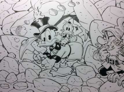 Donald Duck - â€œLittle people in the mountainâ€ - Loose page - Unpublished - (2018/2018) | Catawiki