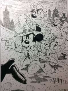 Mickey Magazine - â€œBlack Blot: escape in the rainâ€ - Loose page - Unpublished - (2016/2016) | Catawiki