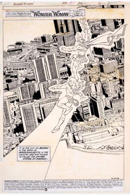 Lot 125 - Wonder Woman #3, opening page DC Comics, 1986 | Piasa