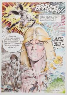 Cheret André | RAHAN Superbe illustration couleur avec un très grand... | Vermot et Associés