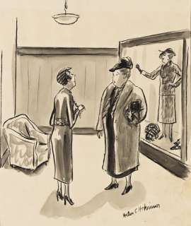 HELEN HOKINSON (1893-1949) "I want something that won’t show the hairs of a brown dog and a gray cat." [NEW YORKER / CARTOONS] | Swann Galleries