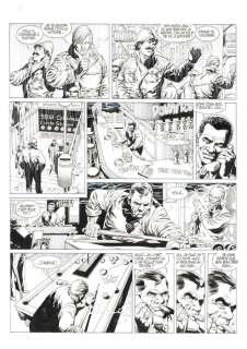 Mitton, Jean-Yves | Original plate (p.17)  - De silence et de sang 10  - Le courant sans fin  - (1996) | Catawiki