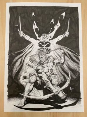 Gary Frank Geiger original comic art cover 18. Rob Liefeld Youngblood Shaft.