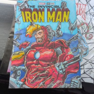 Iron Man ORIGINAL ART Sketch Cover 1/1 Hand Drawn Colored Invincible Stark #1 | eBay US (Buy It Now)