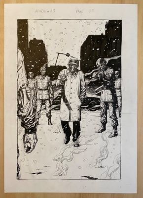 Gary Frank Geiger original comic art #23, p22. Superman, Batman, Hulk artist