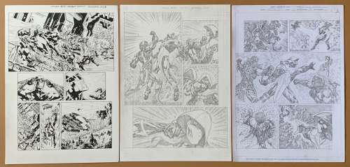 COSMOS (2017) LOT - (5 in Lot) - ORIGINAL ART - ALLAN GOLDMAN - (Artist) 5 x pages from issue # 9 of | Excalibur Auctions