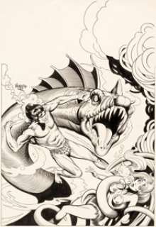 Rick Hoberg and Mike Royer Tarzan Unused Cover Original Art (ERB Inc., c. 1970-80s).... | Heritage