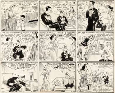 Russ Westover Tillie the Toiler Sunday Comic Strip Original Art dated 2-25-40 (King Features Syndicate, 1940)....
